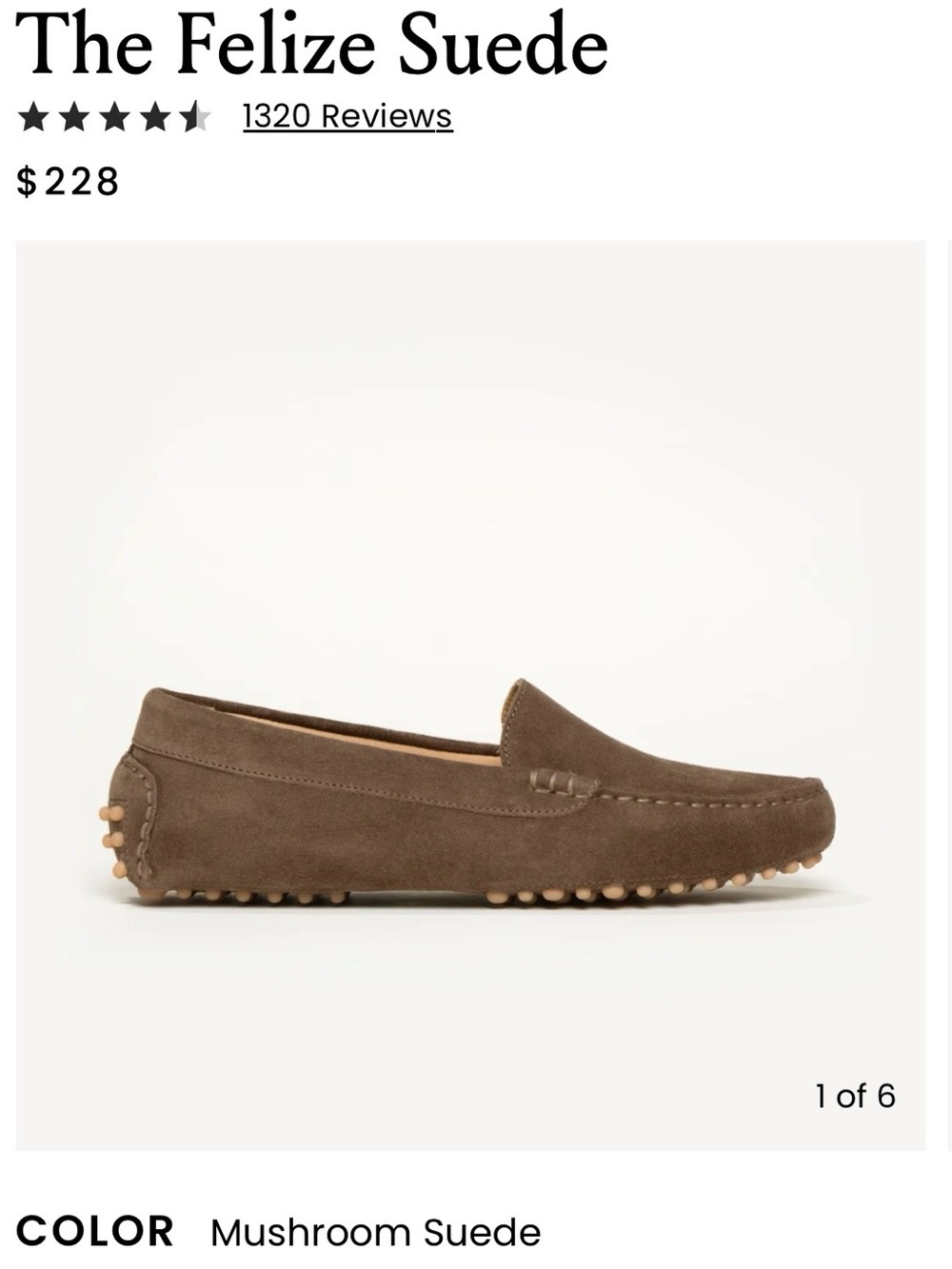 The Felize Suede Mushroom Suede Loafer